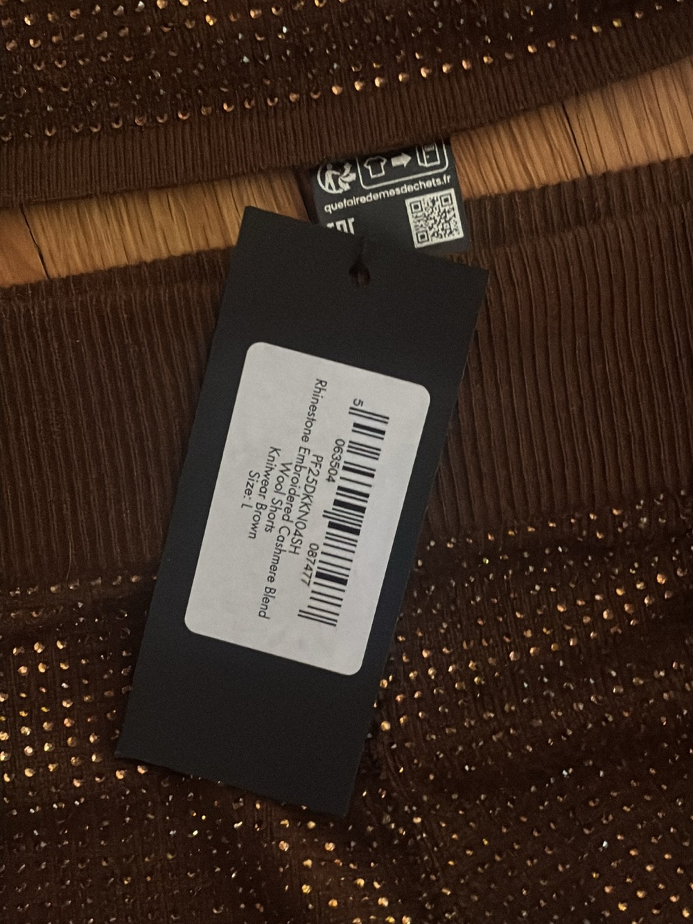 David Koma Brown High-Waist Knit Short Set - Picture 6 of 6